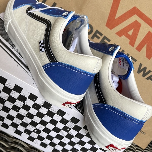 Vans Skate Old Skool Sport Leather True Blue/White mens sneakers - Picture 15 of 16
